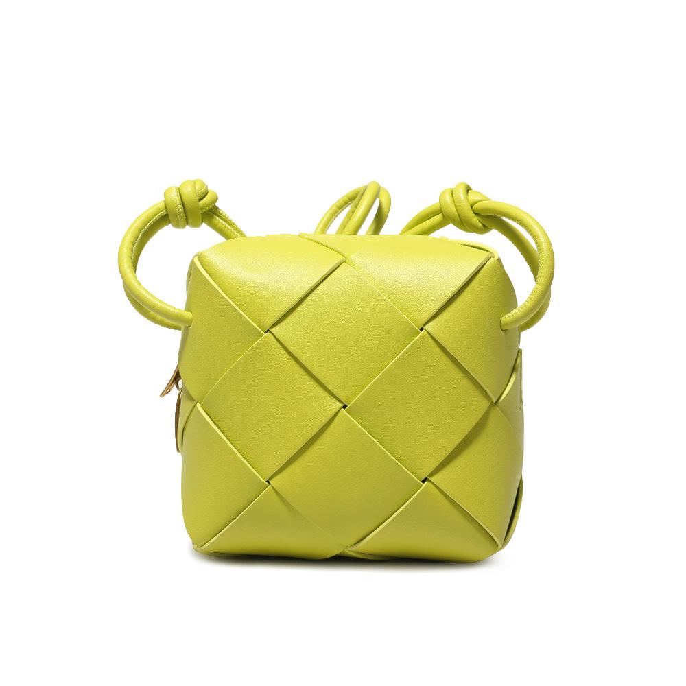 Spring/summer Small Fragrant Wind Diamond-check Crossbody Bag Autumn/winter Leather Bag Braided Box Bag Single Shoulder Bag