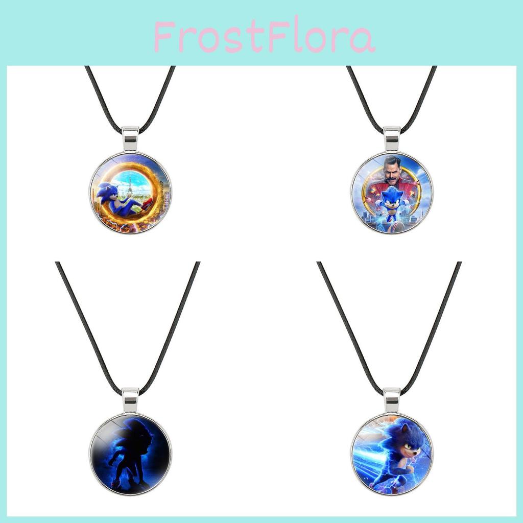 Sonic The Hedgehog Time Stone Necklace Soft Wax Rope Hypoallergenic Cartoon Pendant