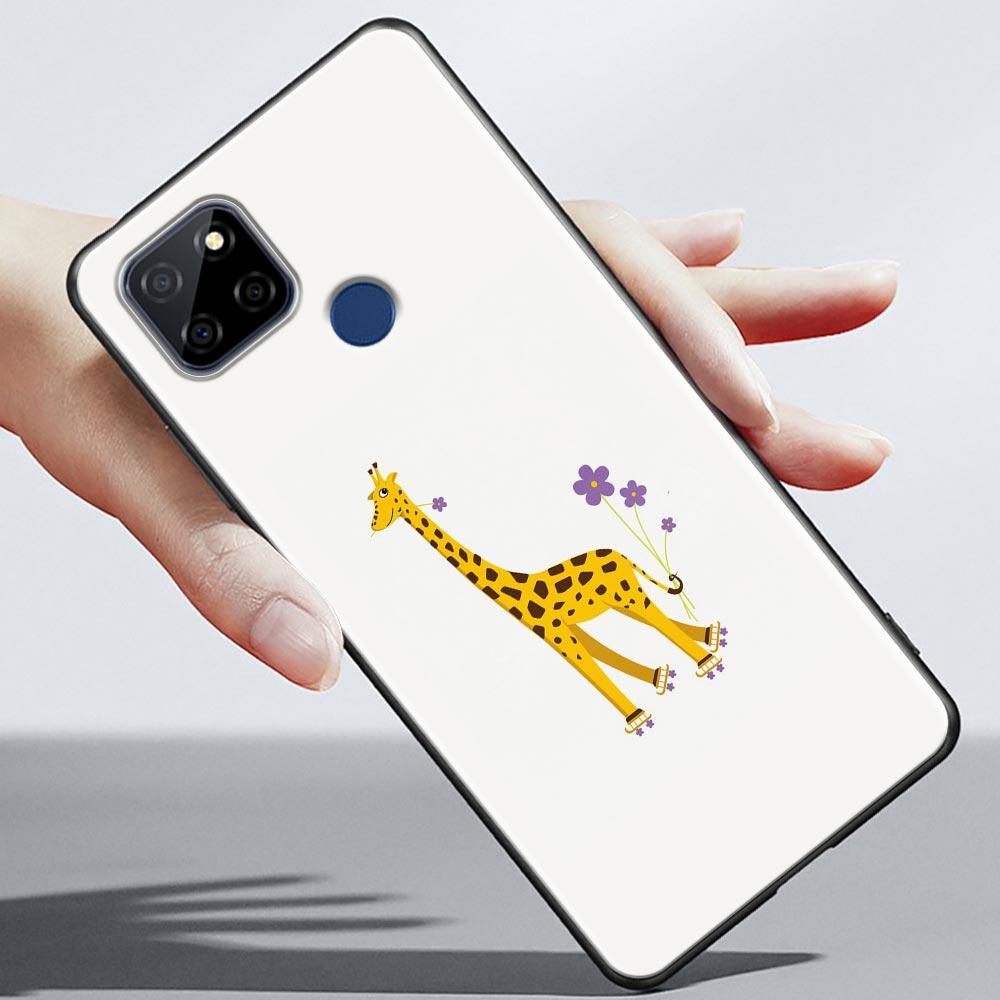 

Прекрасный чехол для телефона с изображением жирафа и животного для OPPO Realme 5 6 7 7i 8 8i 9 9i V25 F9 F17 F19 5G 4G Pro Narzo Speed ​​Cover Fundas F9 F9 Pro