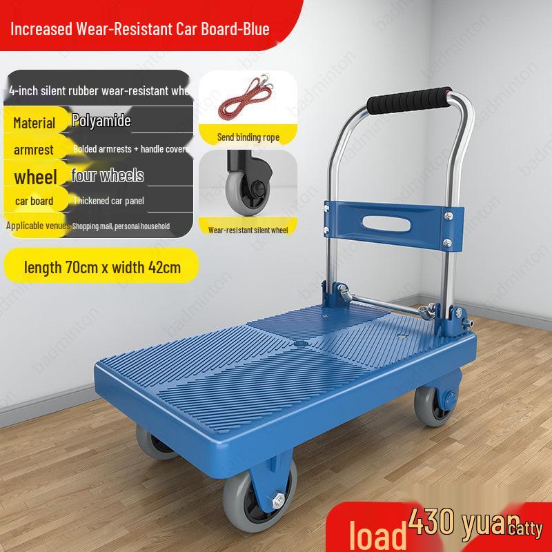 Lightweight Portable Folding Hand Cart for Moving and Delivery, Small Flatbed Truck for Household Use, Free Shipping
