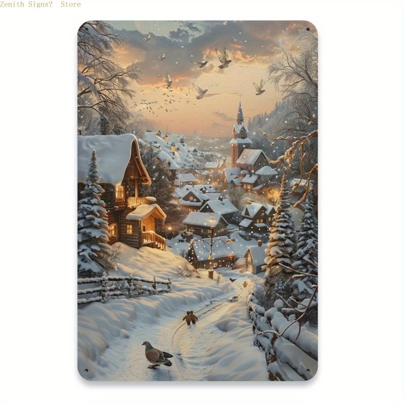 2D Decorative Iron Metal Tin Sign with Classic Pattern and Protective Surface Coating Ideal for Home or Business Decor