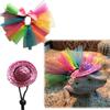 Pet Bearded Dragon Cosplay Tutu Skirt+ Hat Stylish Costume Accessories Dress Up Pet Halloween Holiday Accessories