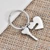 Gold Silver Black White Splicing Cat Stainless Steel Keychain Cute Cartoon Design Fashion Couple Pendant Practical Backpack Decoration
