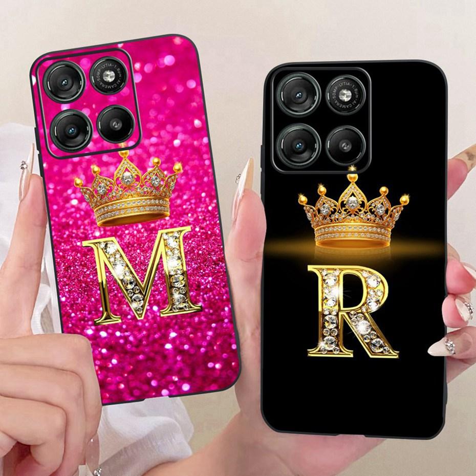 Fashion Letter Phone Case For Motorola Moto G77 G67 Back Cover For MOTO G67 G77 5G Soft Black Silicone Cases