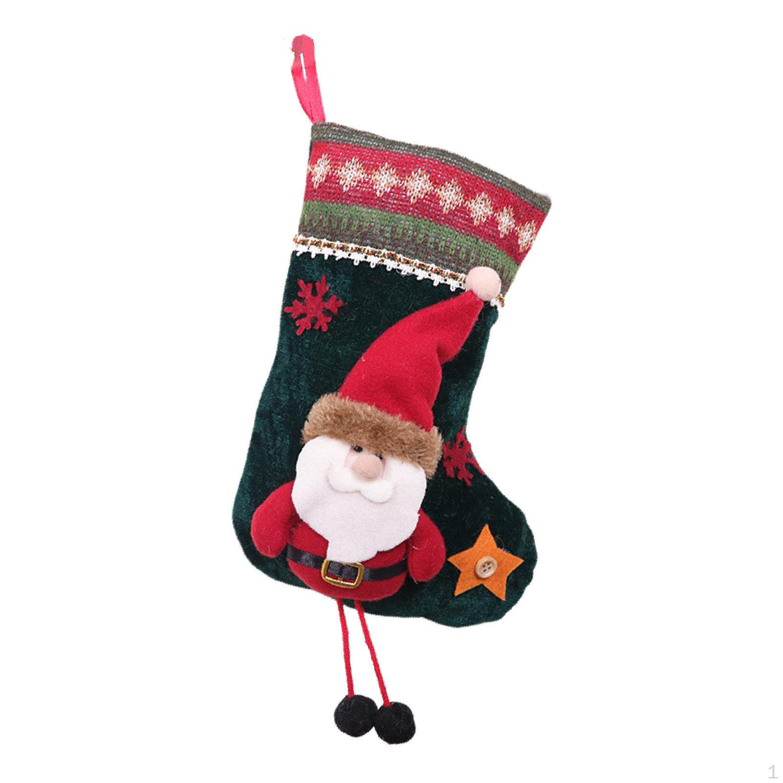 

Christmas Stocking Decor Decorative Treat Bag Cute Xmas Hanging Ornament for Santa Claus