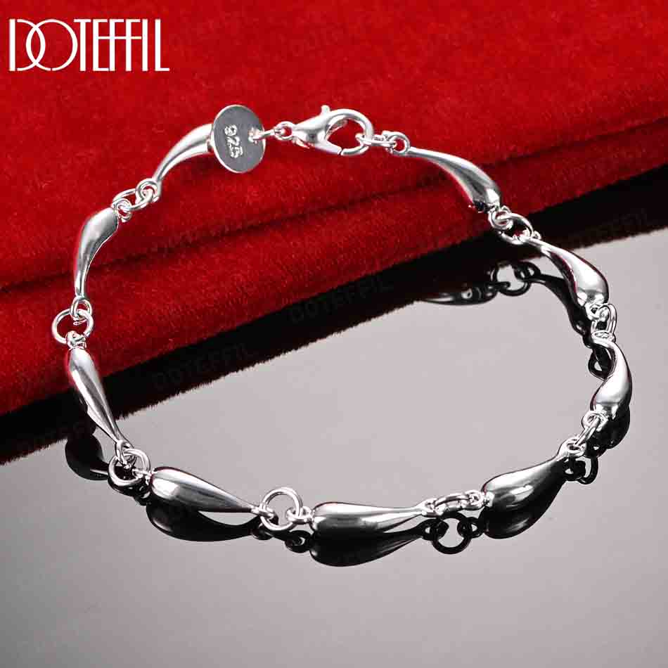 Bracelet Larme en Argent Sterling 925 Bijoux de Mariage