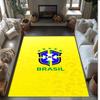 Brazil national football team Printed Flannel Area Rug Non Slip Soft Polyester Floor Carpet Indoor Decor Mat for Bedroom Living Room Sofa