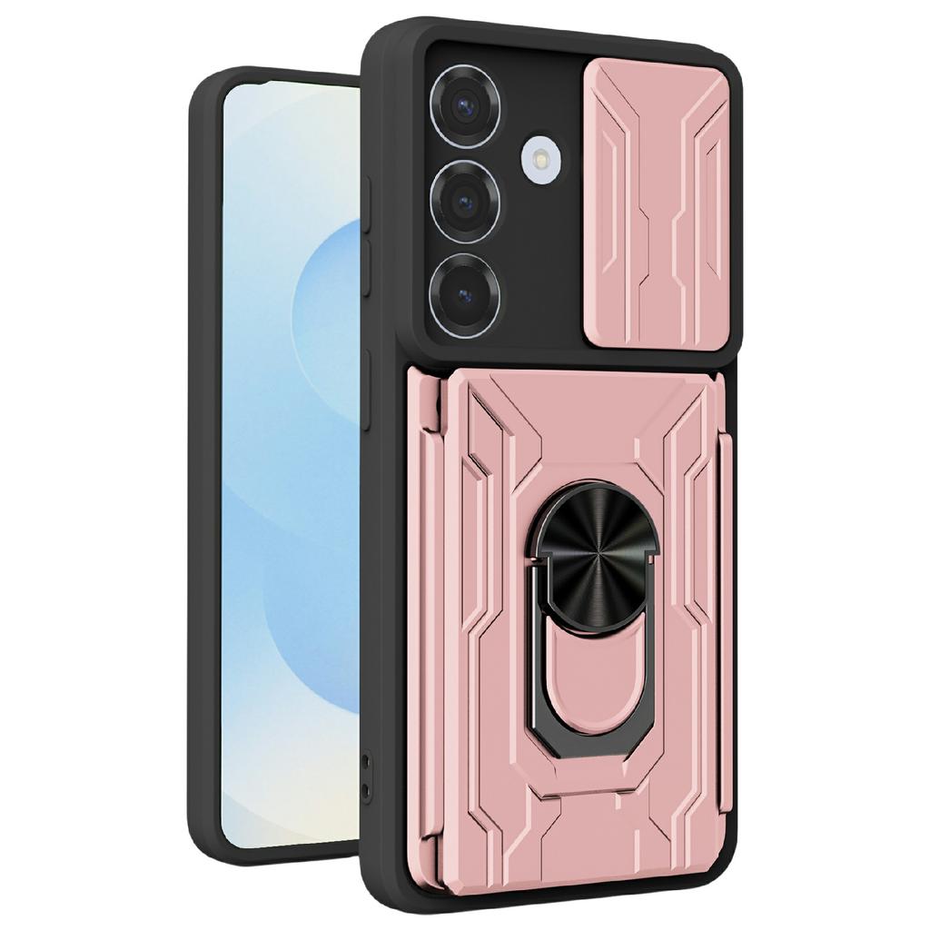 For Samsung Galaxy A37 5G Case PC + TPU Kickstand Phone Back Cover with Camera Slider