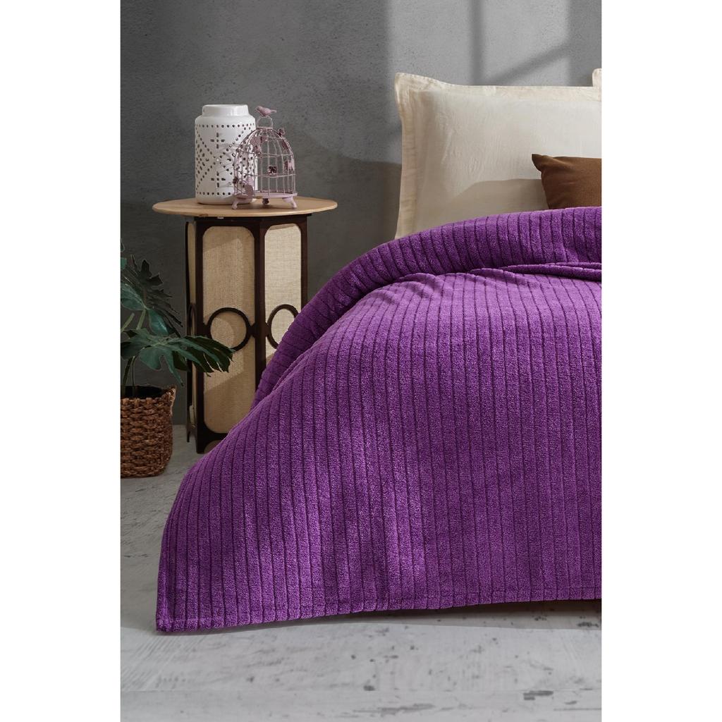 Bequem | Gestreifte Wellsoft-Einzeldecke