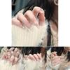 Exquisite Bridal Nail Tip With Galaxy Diamond Radiant Translucent Stylish Detachable