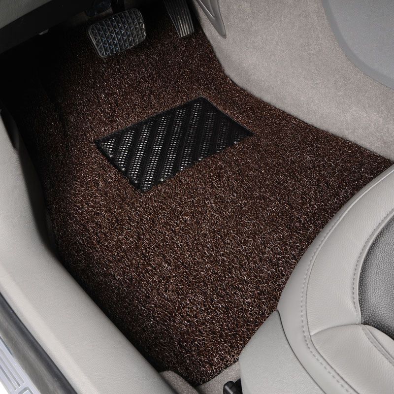 Main Cab Single-Piece Double-Layer Main Driver Seat Co-Driver Seat Wire Ring Neutral Fully Surrounded Car Dedicated for Floor Mat Coffee Driver (Thick 20mm)