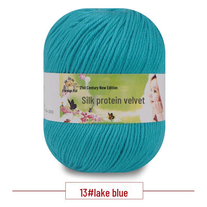 Silk Protein Baby Milk Cotton Yarn for Infant Sweaters, Hats, Shoes, Doll Crochet, and DIY Knitting Projects