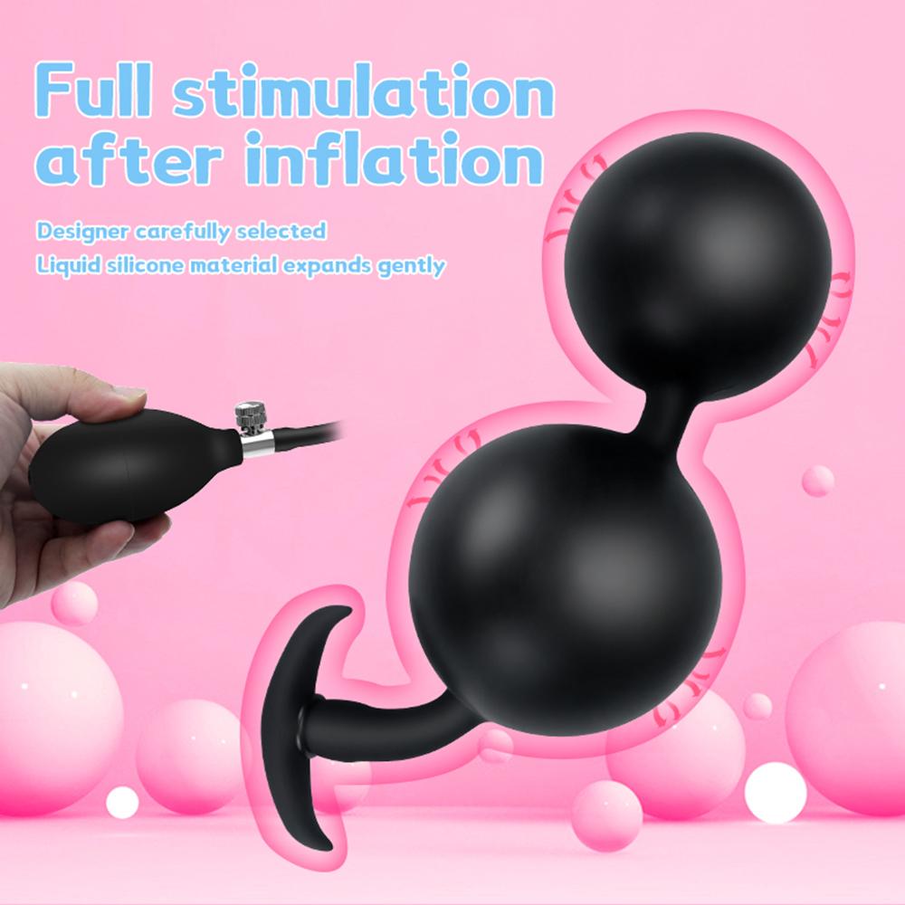 Wearable Anal Plug Inflate Big Buttplug Dildo Sex Toys For Women/Men Masturbators 18 Anal Toys Vaginal Anus Ball Bead Vibrating