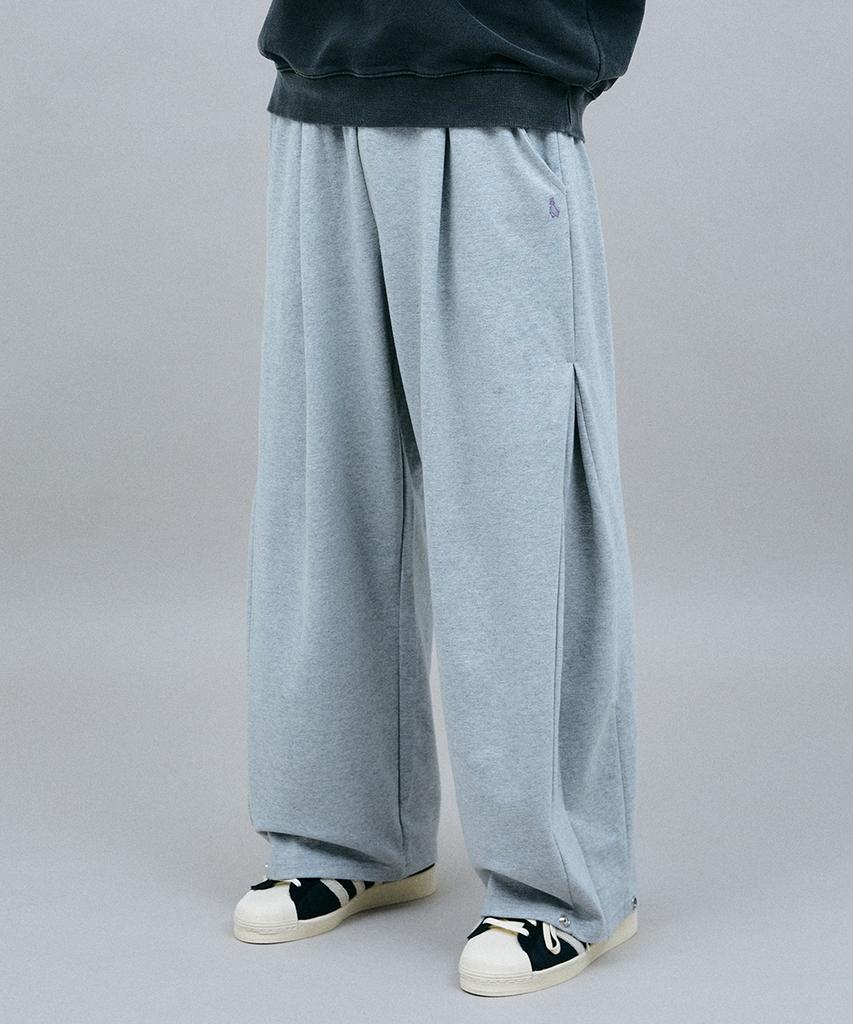 GAKKAI UNIONS One-Pleat Snap Balloon Pants Gray