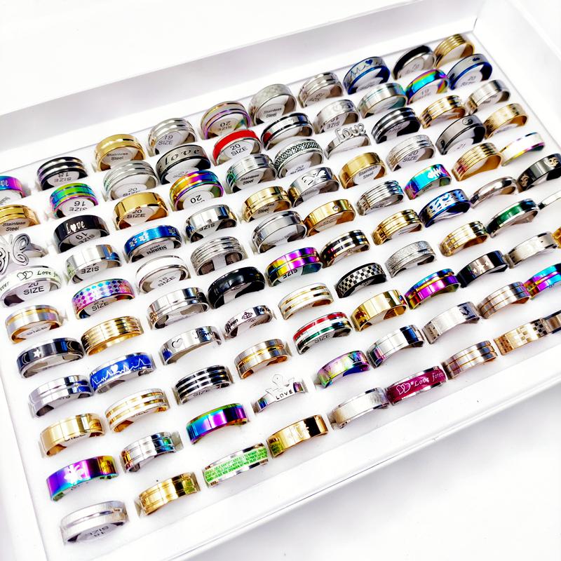 

Новые 20 шт. кольца из нержавеющей стали для женщин и мужчин, модные ювелирные изделия, подарок на вечеринку 7