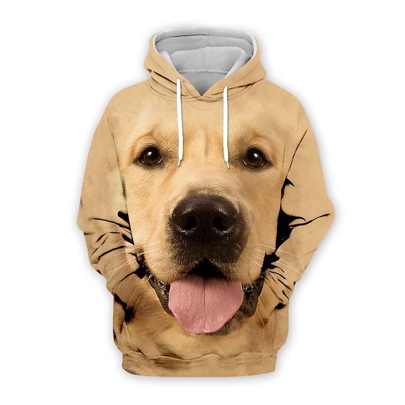 Men's Animal Dog Animal Patterned Graphic Prints Hoodie Hoodies Sweatshirt Cute Streetwear Designer