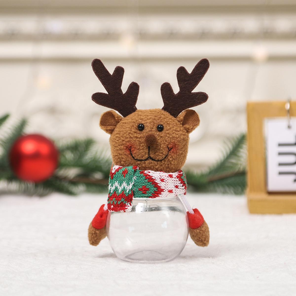 

Новые рождественские декоративные изделия, пластиковая рождественская банка для конфет, прозрачная подарочная коробка Санта-Клауса, коробка для конфет