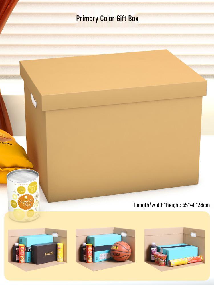 Hand-Painted DIY Cardboard Gift Box - Large Empty Birthday Packaging for Snacks