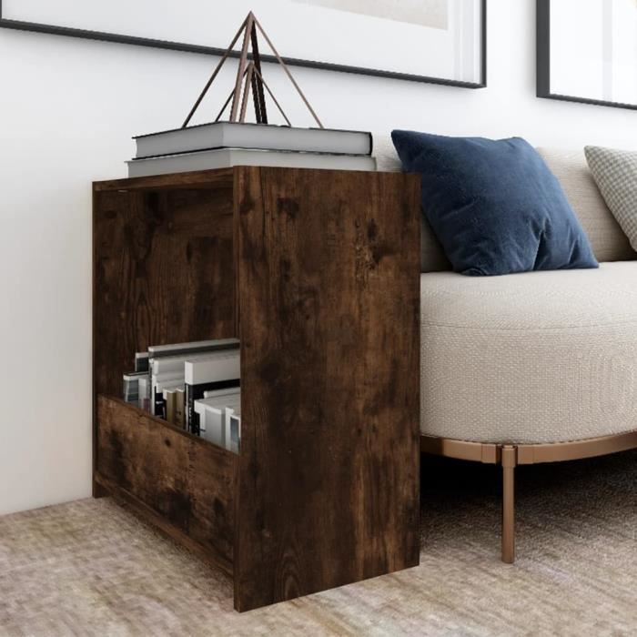 VidaXL Table d'appoint Chêne fumé 50x26x50 cm Bois d'ingénierie 826629