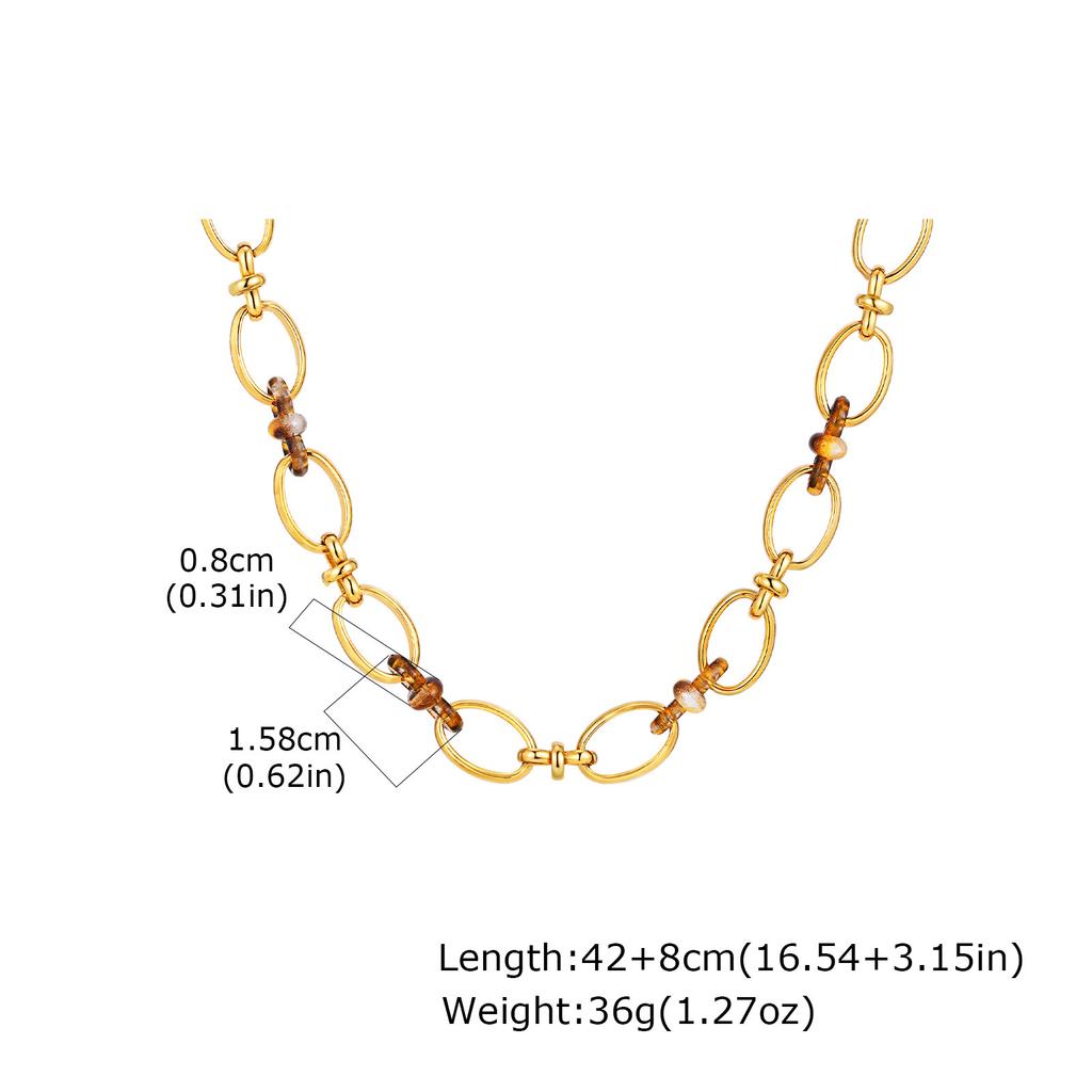 Necklace Women'S Style Fashion Simple Multi-Ring Splicing Stainless Steel Bracelet Titanium Steel Jewelry Br-2675