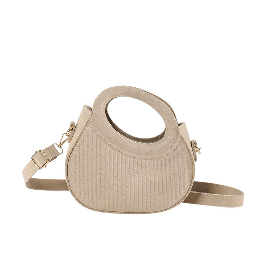 Mini Candy Color Felt Top-handle Bag for Women Fashion Portable Crossbody Shoulder Handbag