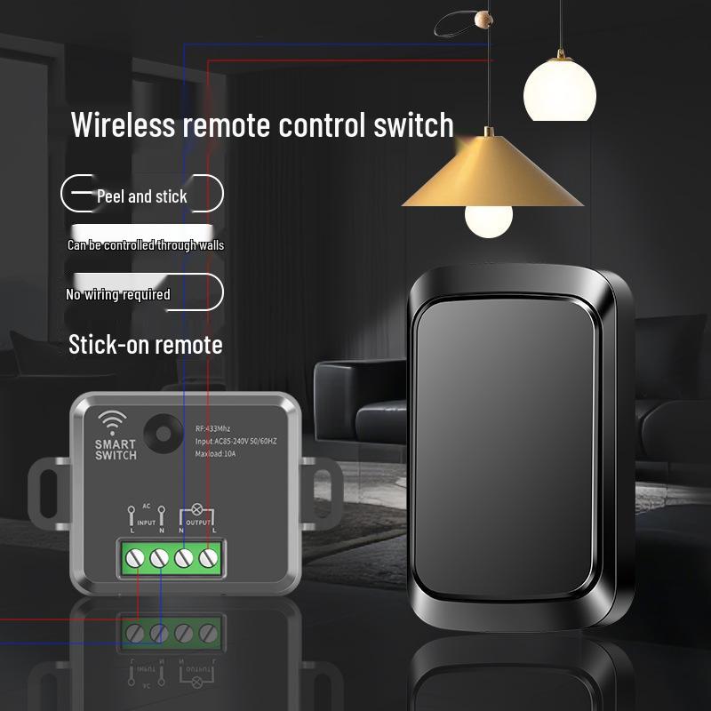 Smart Wireless Remote Switch: No Wiring, Battery Powered, Home Light Control Panel