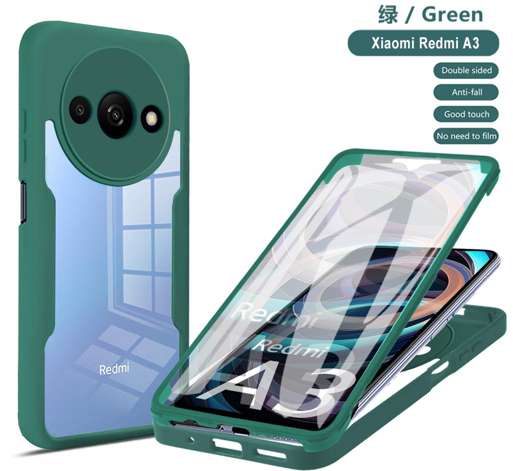 Für Redmi A3 Xiaomi 360 Handyhülle Vollständiger Schutz Bildschirmschutz Kameraobjektiv Bumper Hülle Funda