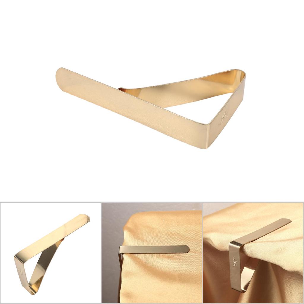 Adjustable Stainless Steel Tablecloth Clips Wedding Banquet Outdoor Picnic Gold