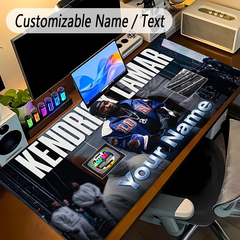 Large Mouse PadKendrick Lamar Custom Name Text Personalized Desk Mat Non Slip Gaming Pad
