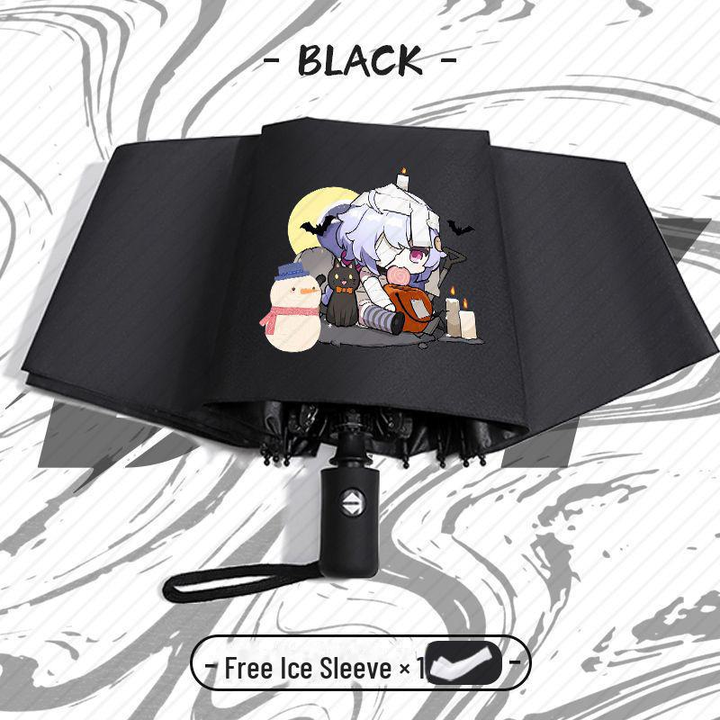 Genshin Impact Automatický skládací deštník s UV ochranou pro žáky základních škol - Odolný proti větru, pro slunečné i deštivé počasí