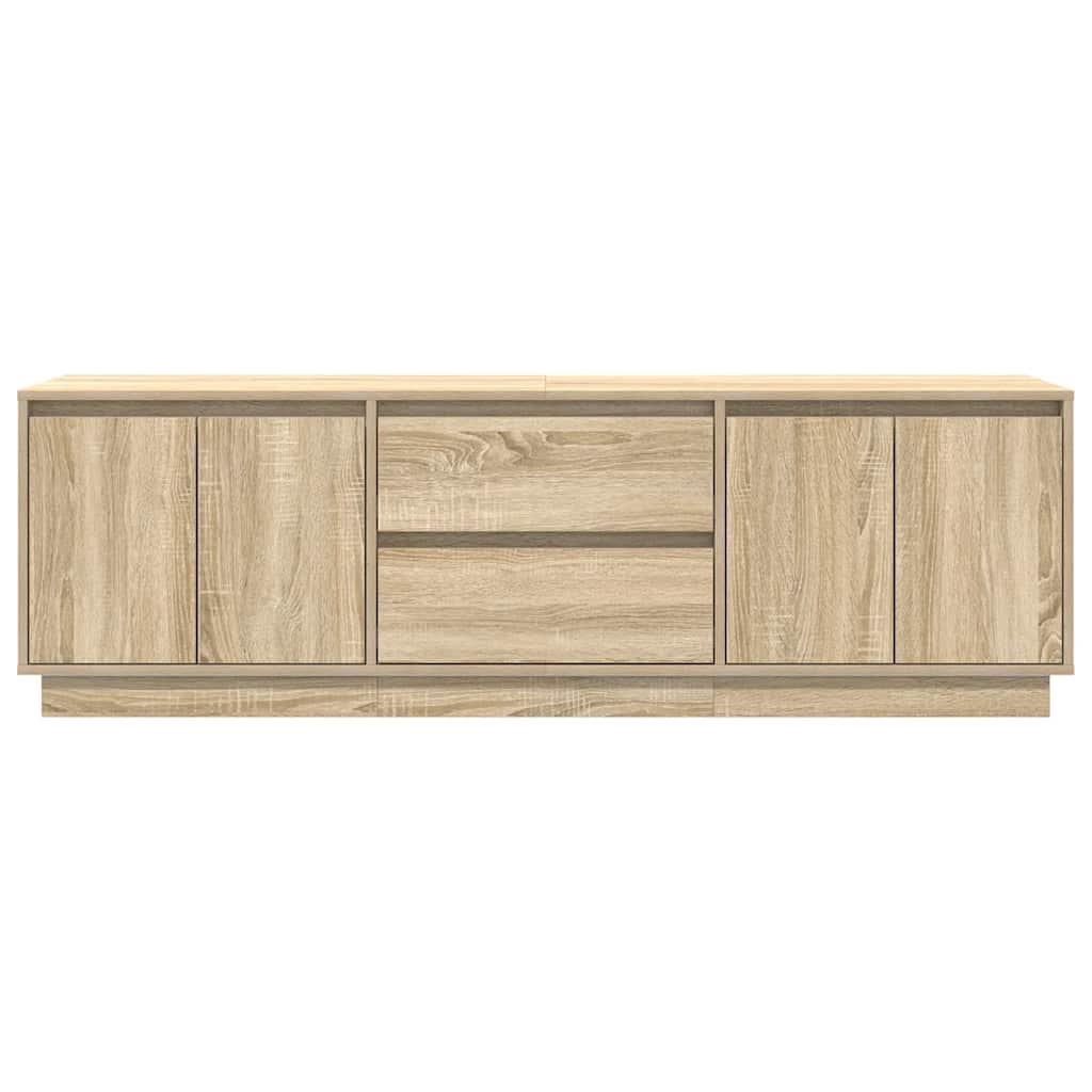 TV Stand with LED Lights Sonoma Oak 160.5x41x50 Cm