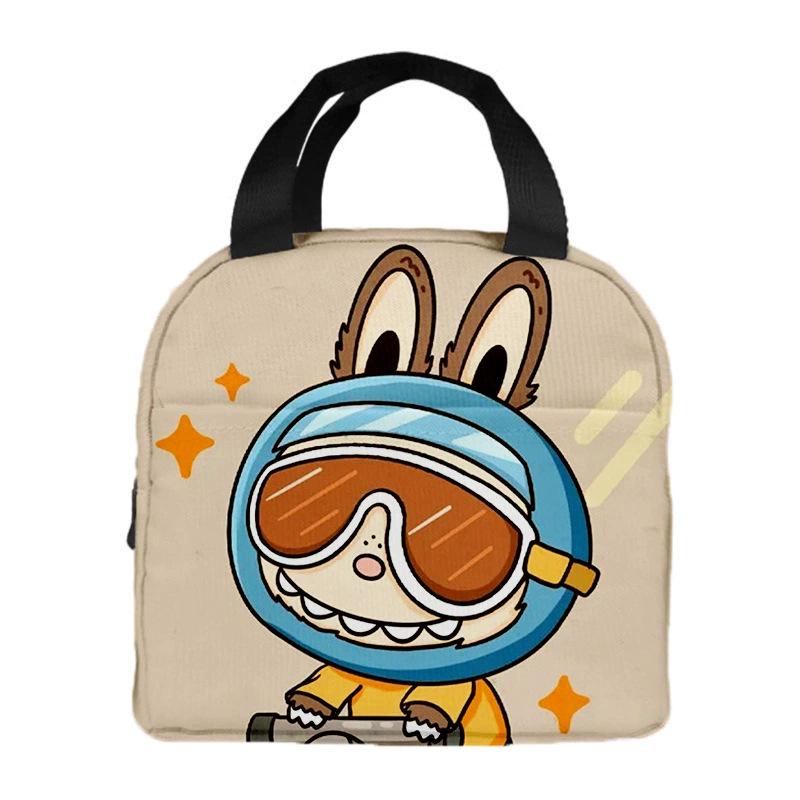 Labubu Cartoon Lunch Tote: Insulated Aluminum Foil Bento Bag for Students  5371