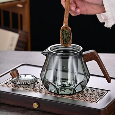 Thickened Glass Teapot Office Teapot High Temperature Teapot Tea Set Chinese Kung Fu Tea Set Coffee Pot Tea Filter