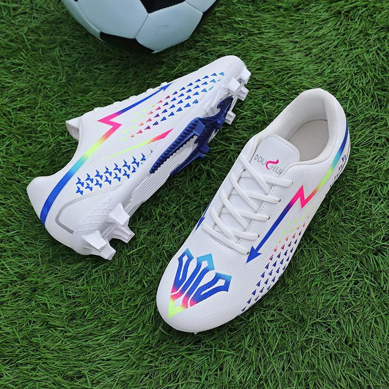 Kids Youth Adult Soccer Cleats TPR Sole Lightweight Football Shoes Grass Turf Track Training