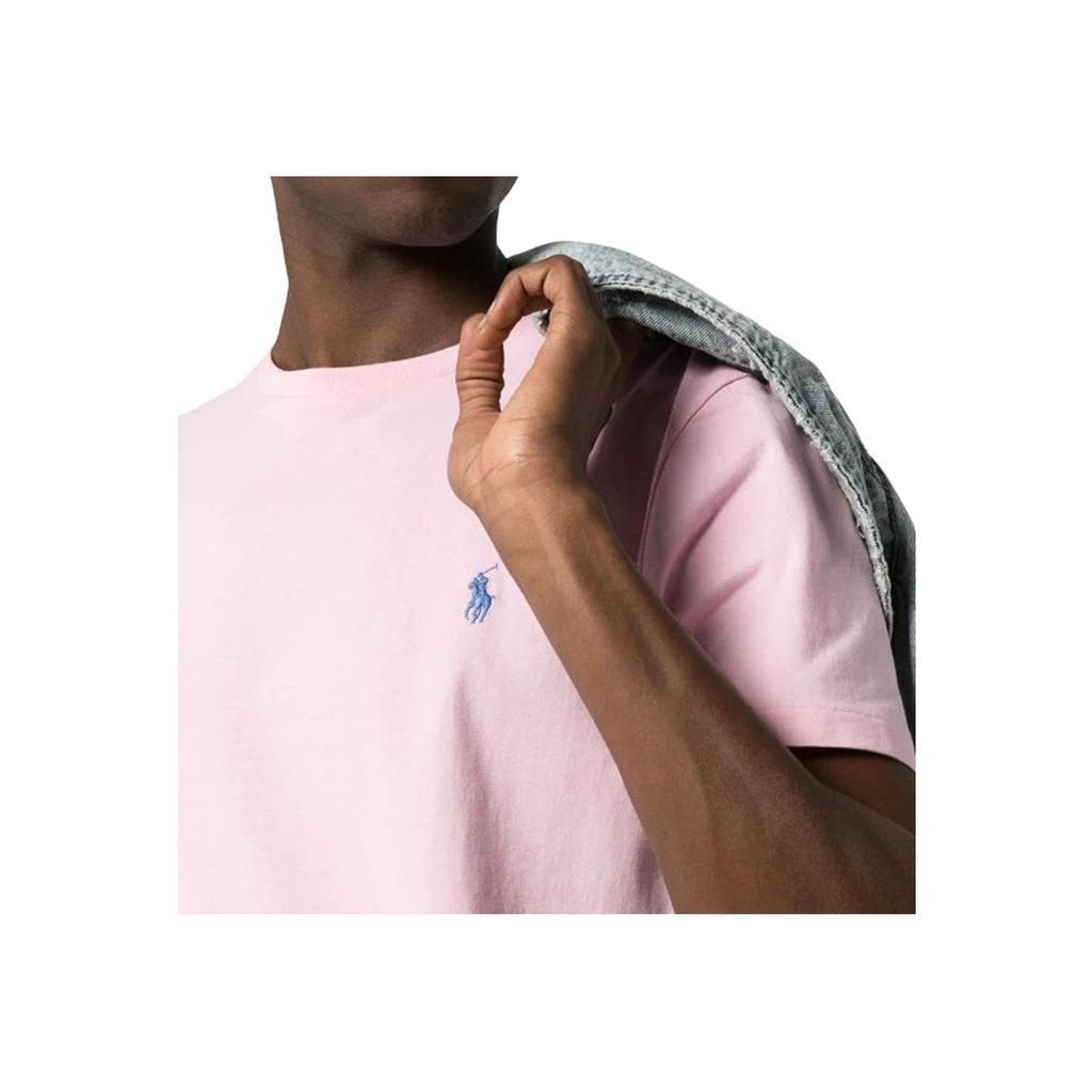Polo Ralph Lauren SS22 Logo Embroidered Crew Neck Short Sleeve T-Shirt Men Tops Pink 710671438-145