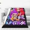 Huntrix Girl Kpop Démon Mira Rumi Joey Deku Teplá Měkká Plyšová Přehozová Deku Pro Pohovku Postel Kempování Flanelová Přikrývka Potah na Postel