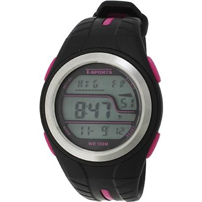 CREPHA TS Series Men's Quartz Digital Wrist Watch - Black / Blue TS-D157-BL TS-D159-RD TS-D156-BL TS-D158-BK TS-D154-BL TS-D155-SV TS-AD094-BK