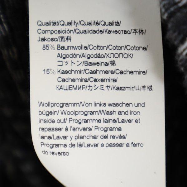 Hugo Boss Cashmere Blend Long Sleeve Sweater M Black X White Knit Men's Used