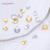 6/8MM 18K Gold Plated Irregular Round Charms For Bracelets,Brass Small Pendant Charms,DIY Necklace Jewelry Making Accessories