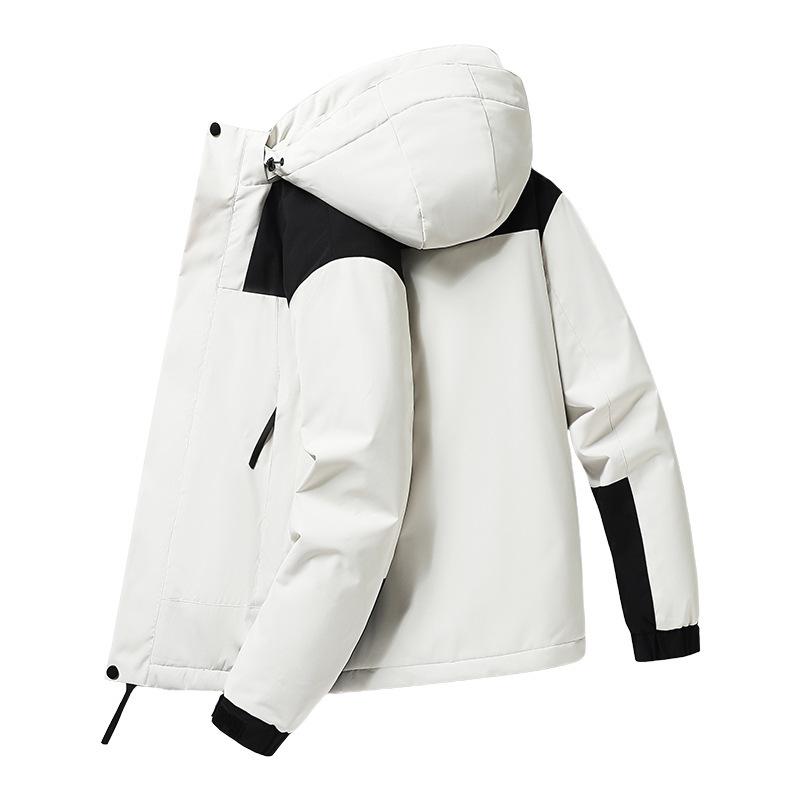 Winter Thickened Cotton-padded Clothes Men and Women Contrasting Color Warm Mountaineering Clothes New Couples Outdoor Graphene Jacket