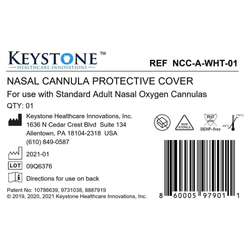 Keystone Healthcare Innovations Oxygen Nasal Cannula Protective Cover