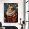 Premium Funny Pet Portrait Posters Horse Giraffe Stag Cat Prints Canvas Printing Vintage Animal Wall Art Picture for Home Decor