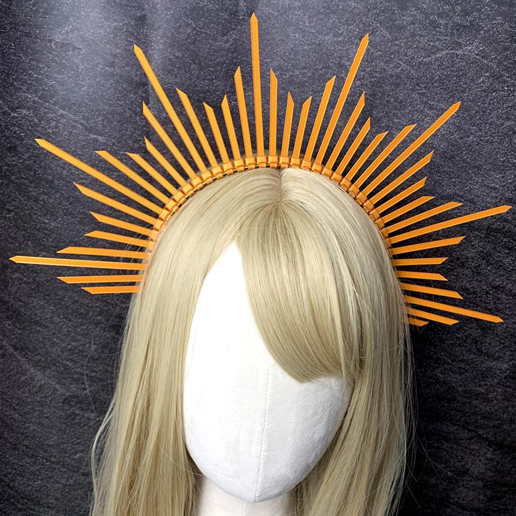 Jugendliche Schüler Halloween Haarband mit Sonnenstrahlen Stacheln Cosplay Engel Heilige Form Stachel-Haarbänder Auftritte Haarreifen