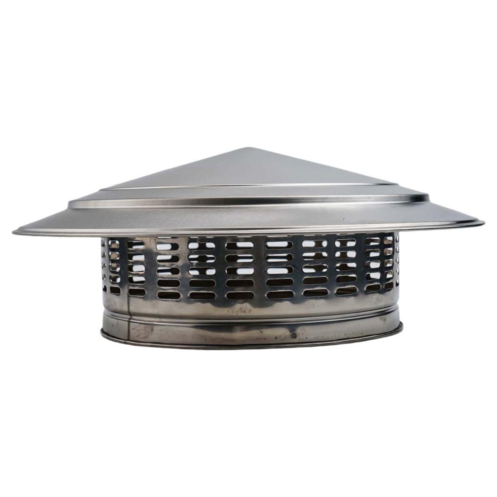 250mm Stainles-Steel Chimney Cap Exterior Wall Air Outlet Roof Pipe Exhaust Hood For Ventilation Ducts Chimneys Exhaust Hood