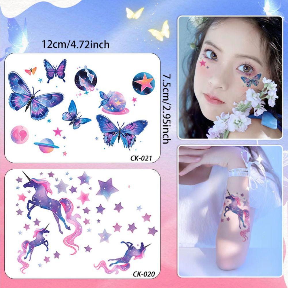 

Waterproof Butterfly Tattoo Sticker Cartoon Fake Tattoos Parties Children s Arm Sticker Women style 5