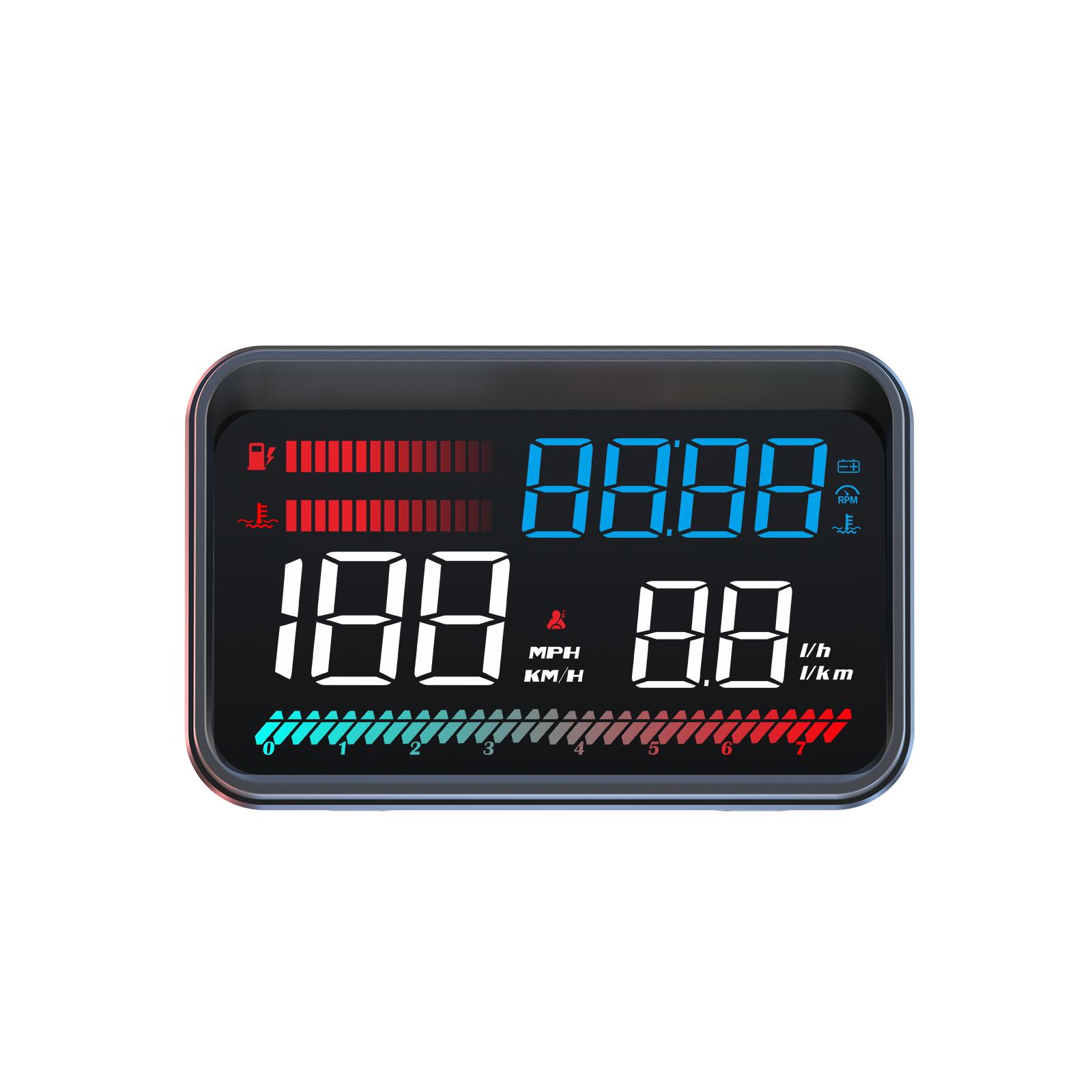 

M26 Car OBD HUD Head Up Display Digital Vehicle Speed Voltage RPM Water Temp Fuel Gauge Car Electronic Accessories With Alarm