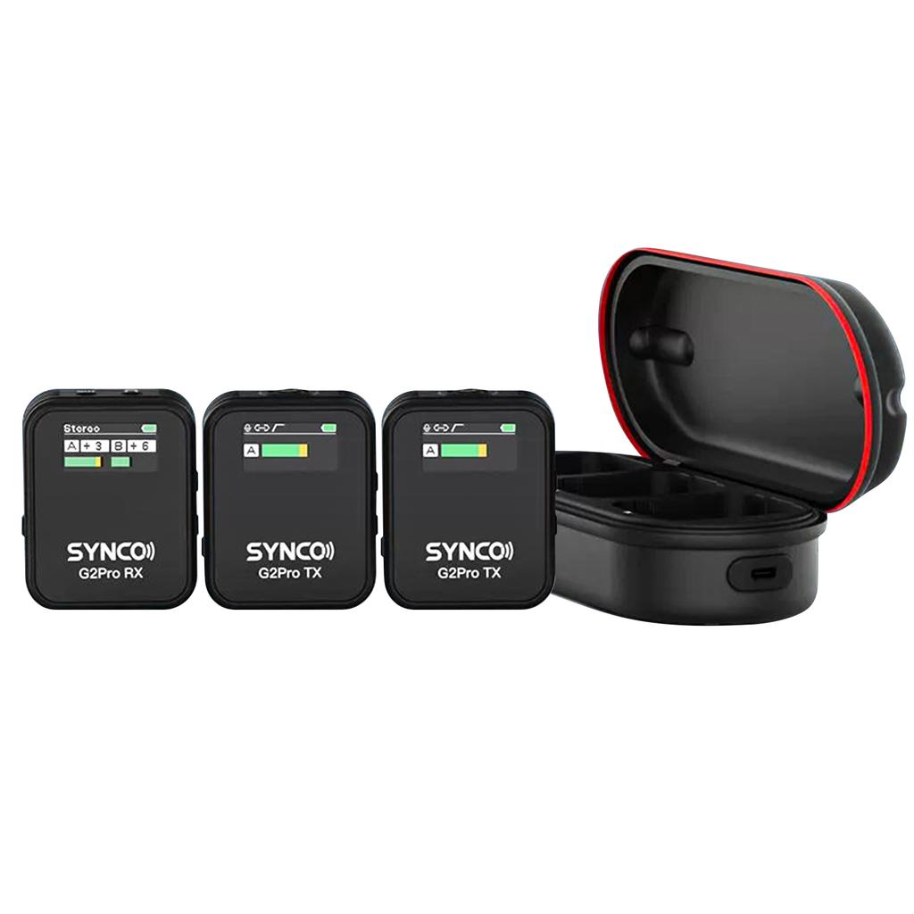Synco G2A2 Pro Wireless Microphone System with 1 Receiver & 2 Microphones 200M Transmission Range 6