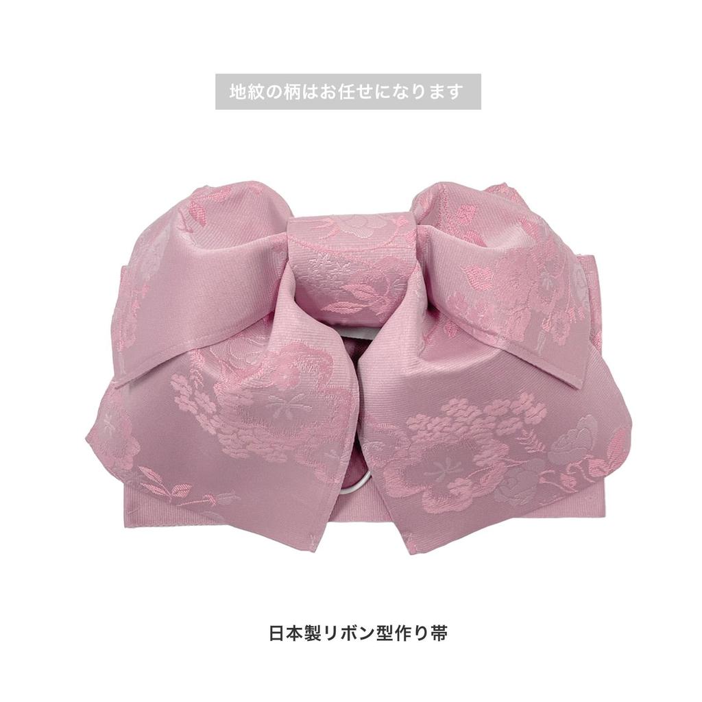 Fuuka Yukata Set Adult One Size Fits Camellia and and Women's (2 Pieces), Size, Most, (Blue White) Pre-Obi (Salmon Pink)