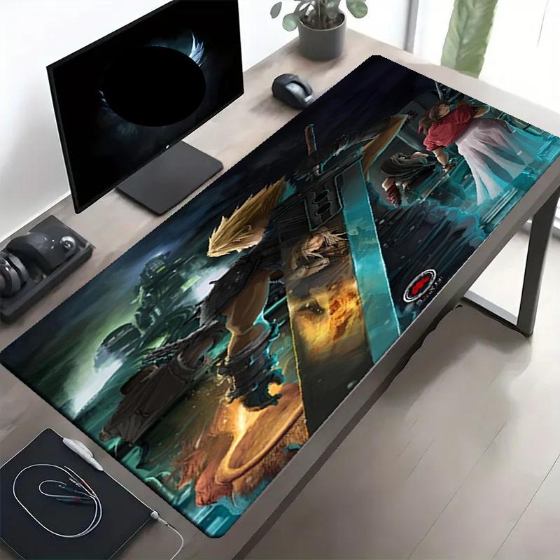 Final Fantasy Print Mouse Pad, Anti‑Slip Desktop keyboard Mat, for PC Laptop Gaming Working Daily Use, Cool Festival Surprise Gift