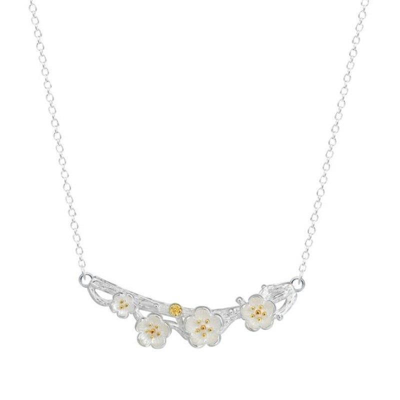 Fashion Trend Fashion 925 Sterling Silver Jewelry Exquisite Popular Personality Flower Bud Female Pendant Necklaces Xl036